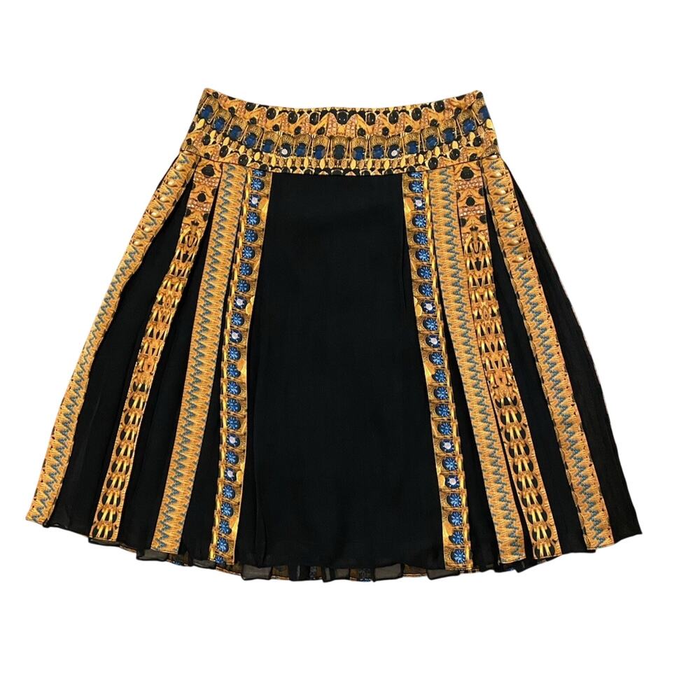 Temperley London Jasper Silk Mini Skirt UK8 US4 Geometric‎ Luxury Art Old Money